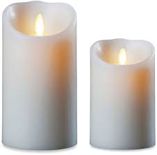 Bed Bath Beyond Luminara Real Flame Effect Pillar Candle In Ivory Luminara Candles Pillar Candles Led Pillar Candle