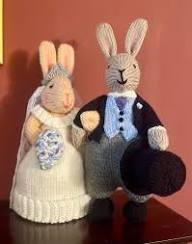 Bridal Bunnies by Alan Dart knitted for my sons wedding ❤️