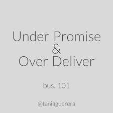 Under Promise Over Deliver On Behance