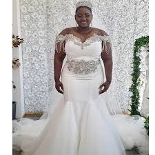 Wedding dresses bridesmaid dresses guest attire mother of the bride & groom shoes accessories. 2020 Beaded Crystals African Mermaid Wedding Dresses Plus Size Black Girl Women Off Shoulder Satin Wedding Gowns Custom Size Wedding Dresses Aliexpress