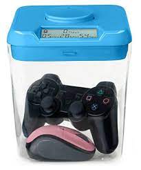 Amazon Com Kitchen Safe Time Locking Container Blue Lid Clear Base 5 5 Height Kitchen Dining Time Locking Container Kitchen Safe Time Lock Box