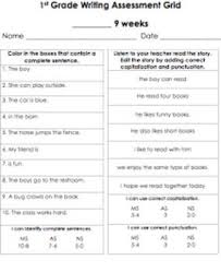 First Grade Writing Assessment First Grade Writing Teaching First Grade Ela Writing