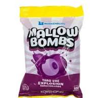 Зефир с начинкой со вкусом Таро Убэ Mallow Bombs Markenburg, Филиппины, 100  г Акция
