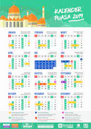 Kalender Puasa Sunnah 2019 Pdf Jpg Png Kalender Kartu Kartu Nama