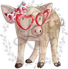 Watercolor Cute Pig Clipart Flying Pigs Farmyard Animal Piggy Etsy Cute Pigs Pig Clipart Clip Art