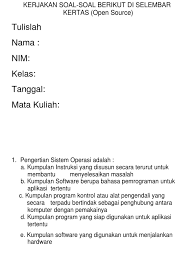 Soal & jawaban uas pemodelan sistem berbasis objek semester 3 bsi 2016. File Yang Dimiliki Sistem Untuk Mengelola Struktur Sistem File Disebut