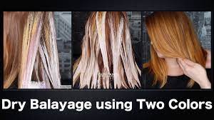 How To Dry Balayage Using Two Colors Balayage Two Color Hair Balayage Hair