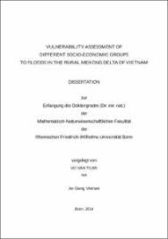 Like those prints in that dress. Vulnerability Assessment Of Different Socio Economic Groups To Floods In The Rural Mekong Delta Of Vietnam