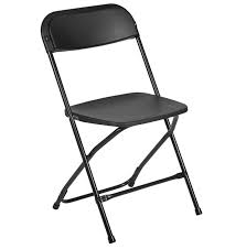 Supple bonded leather seating surface combined with a vented fanback provides the ultimate in comfort for you and your guests. Black Samsonite Folding Chair Party Source Rentals