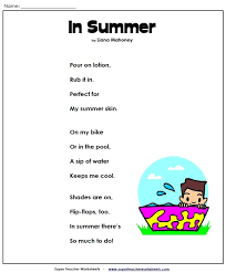 Pin By Super Teacher Worksheets On Language Arts Super Teacher Worksheets Summer Poems Poetry For Kids Summer Lesson Plans