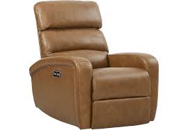 Overtown Caramel Leather Power Plus Recliner Leather Recliners Brown Leather Recliner Chair Leather Recliner Comfy Leather Chair