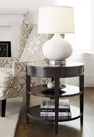 Maybe you would like to learn more about one of these? Evoking The Elegance Of 1940s Era Design The Colette Side Table Traces A Perfect Circle In Espresso Stained Side Table Decor Furniture Living Room Side Table