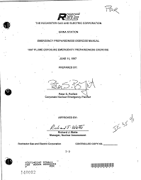 Ginna Station EP Exercise Manual:1997 Plume Exposure EP Exercise.