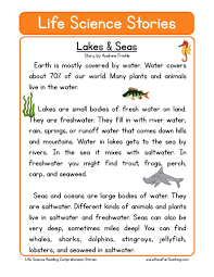 Free, with vocabulary and critical thinking exercises. Science Reading Comprehension Worksheets