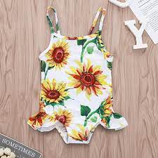 Sunscreen shouldn't be worn by newborns and babies under 6 months old, so it's doubly important to keep them covered up once the sun's out. Baby Girls Kids Sunflower Bathing Suit Hot Sale Swimsuit One Piece Swimwear For Children Buy Baby Girls Kids Sunflower Bathing Suit Hot Sale Swimsuit For Children One Piece Swimwear For Children Product On