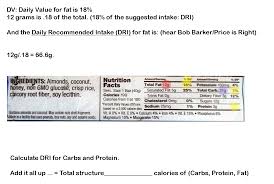 nutrition facts labels and conventional