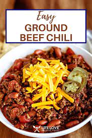 Easy Ground Beef Chili Recipe In 2021 Favorite Recipes Dinner Ground Beef Chili Recipes Beef Recipes