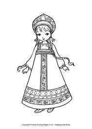 Russian Girl Colouring Page Coloring Pages For Girls Dance Coloring Pages Coloring Pages