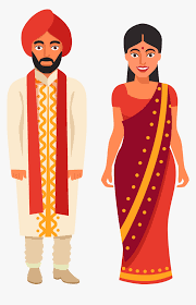 Cute indian bride and groom in traditional dress cartoon. Basemenstamper Wedding Indian Bride And Groom Cartoon