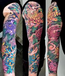 Sleeve japanese flower tattoo designs. Japanese Full Sleeve Chrysanthemum Japanese Tattoo Japanesesleeve Japanesetattoo Chrysanthemumta Full Sleeve Tattoos Japanese Flower Tattoo Sleeve Tattoos