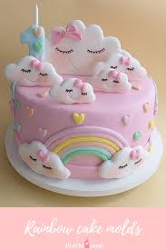 Birthday Cake Designs For Adults Girls Rainbow Fondant Cookie Cutter 9cps Set Baby Birthday Cakes Baby Girl Cakes 1st Birthday Cakes