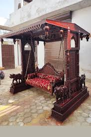 Wooden Large Swing With Elephant Design Aarsun In 2020 Duplex House Design Living Room Sofa Design Indoor Swing