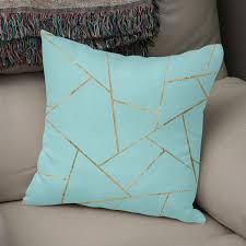 The sea inspiration and space blending are represented especially strong in the color scheme. Soft Turquoise Gold Geometric Glam 1 Geo Decor Art Throw Pillow By Anita S Bella S Art Numbered Edition From 27 Curioos In 2020 Turquoise Living Room Decor Turquoise Room Mint Green Bedroom