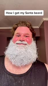 Barba De Santa Claus Casera En La Cara