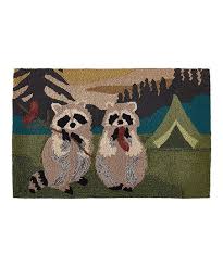 The beige/blue rug makes a perfect choice for indoors and outdoors. Liora Manne Camping Racoons Green Indoor Outdoor Rug Best Price And Reviews Zulily