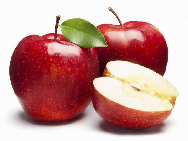 Manzana roja moño azul 