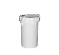 6.5 Gallon Tall Plastic Buckets with Screw Lids - UN Rated, White