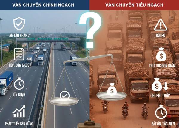 So sánh vận chuyển chính ngạch vơi tiểu ngạch: Nên chọn gì?