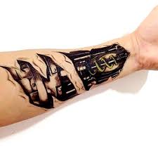 Some forms of body modifications are rather temporary. Kotbs 2 Sheets Large Temporary Tattoo Paper 3d Machine Robot Arm Desig Ninthavenue United Arab Emirates