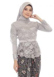 Bubblepop sleting depan (busui) tanpa pashmina. Kebaya Brokat Lengan Terompet Bukalapak Com Inkuiri Com