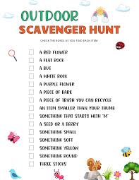 These are great for hanging on the wall for visual discrimination and practice. Nature Scavenger Hunt For Kids Printable