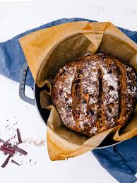 Cranberry Dark Chocolate Pecan Rustic Dutch Oven Bread Fix Feast Flair Dutch Oven Bread Dutch Oven Recipes Artisan Bread Recipes