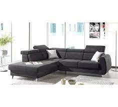 Canapé d'angle brooke tissu, cuir synthétique noir, gris. Canape D Angle Scandinave Tissu Anthracite Bjorn 2512