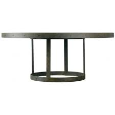 Weathered Wood And Textured Aged Iron A Dramatically Scaled Vintage Industrial Round Dining Table Feat 60 Round Dining Table Round Dining Table Dining Table