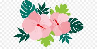 Hawaiian seamless pattern with hibiscus flowers vector. Floral Pattern Background