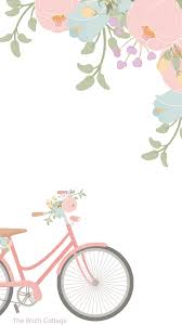 See more ideas about iphone wallpaper. Iphone Watercolor Floral And Pink Bicycle Wallpaper By The Birch Cottage The Birch Cottage