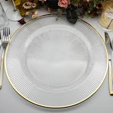 Clear glass charger with silver rim. Gold Rim Glass Charger Plate By Mc Glass Co Ltd Gold Rim Glass Charger Plate Id 3306249