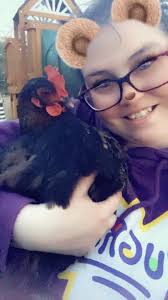 Anyone else just love cuddling a chicken? Edited to add: FYI they saw their  reflection in my glasses but calmed down again after I looked at them 😂