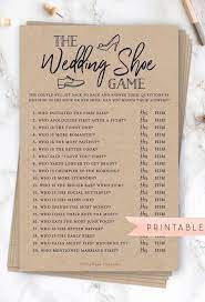 The Wedding Shoe Game Virtual Printable Bridal Wedding Couples Shower Engagement Party Printable Instant Download Kraft White In 2020 Shoe Game Wedding Bridal Shower Rustic Wedding Games