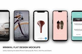 Minimal Flat Design Mockup Free Psd Iphone Mockup Psd Iphone Psd Android Mockup