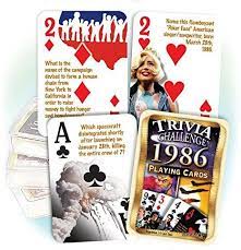 The oprah winfrey show debuts on television. Amazon Com 1986 Trivia Challenge Playing Cards Birthday Gift Sports Outdoors