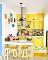 Bold Yellow Kitchen Looking To Add Some Drama To Your Tiny Kitchen Here S Some Bold Color Ideas F Kitchen Design Small Kitchen Redesign Small Modern Kitchens
