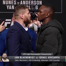 Et on espn+, followed by the prelims on espn/espn+ at 8 p.m. Espn Australia Nz Blachowicz And Adesanya Face Off Ahead Of Title Fight Facebook