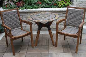 Moroccan mosaic tile square bistro table on iron base. 30 Sandstone Mosaic Bistro Table Top With Mixed Material Base