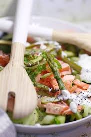 salade de saumon aux asperges vertes et concombre epicetout la cuisine de dany salade saumon asperge verte recette de cuisine simple