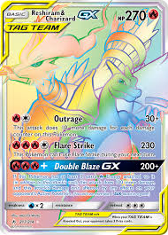 Rainbow rare goodness & i have a stalker! Reshiram Charizard Gx 217 214 Sm Unbroken Bonds Holo Hyper Rainbow Rare Full Art Pokemon Card Near